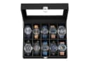 SONGMICS Uhrenbox Uhrenkasten 10 Fächer Glasdeckel Samtfutter Bild 3