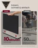 VASAGLE Nachttisch Tintenschwarz-Cappuccinobeige TOOLLESS-Technologie Bild 4