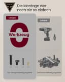VASAGLE Nachttisch Tintenschwarz-Cappuccinobeige TOOLLESS-Technologie Bild 5