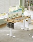 SONGMICS Schreibtisch elektrisch höhenverstellbar 120/140/160/180 cm Memory-Funktion 4 Höhen Organizer Bild 1