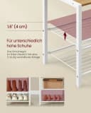 VASAGLE Garderobenständer mit Schuhbank, 5 Regalebenen aus Spanplatten Bild 4