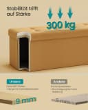 SONGMICS Sitzbank 110cm mit Stauraum, klappbare Sitztruhe, Fußbank Ingwergelb Bild 5