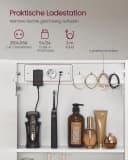 VASAGLE Spiegelschrank mit LED, Vergrößerungsspiegel, Steckdosenleiste Bild 4