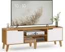 VASAGLE Lowboard 147cm Weiß für Fernseher bis zu 65 Zoll Bild 2