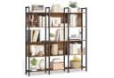 VASAGLE Bücherregal mit Stahlgestell, 5 Ebenen, Industrie-Design Braun-Schwarz Bild 2