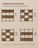VASAGLE Bücherregal mit Stahlgestell, 5 Ebenen, Industrie-Design Braun-Schwarz Bild 3