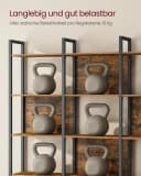 VASAGLE Bücherregal mit Stahlgestell, 5 Ebenen, Industrie-Design Braun-Schwarz Bild 5
