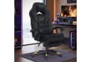 SONGMICS Gaming-Stuhl Schwarz Ergonomisches Design mit Fußstütze Bild 3