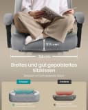 SONGMICS Gaming-Stuhl Grau mit Fußstütze Bild 4
