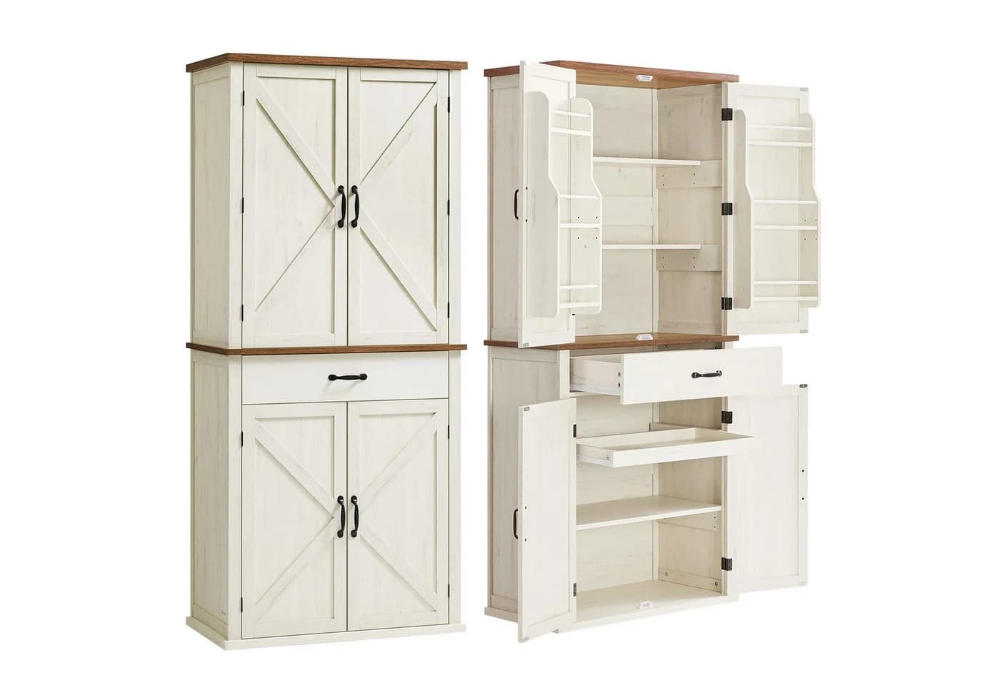 VASAGLE Buffet Küchenschrank Landhausstil 178,6 cm - Bild 2