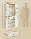 VASAGLE Buffet Küchenschrank Landhausstil 178,6 cm Bild 4