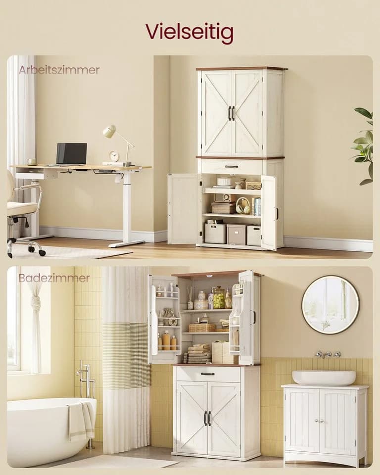VASAGLE Buffet Küchenschrank Landhausstil 178,6 cm - Bild 5