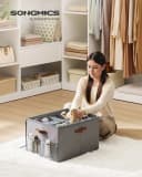 SONGMICS Aufbewahrungsbox Schuh-Organizer Grau Bild 1