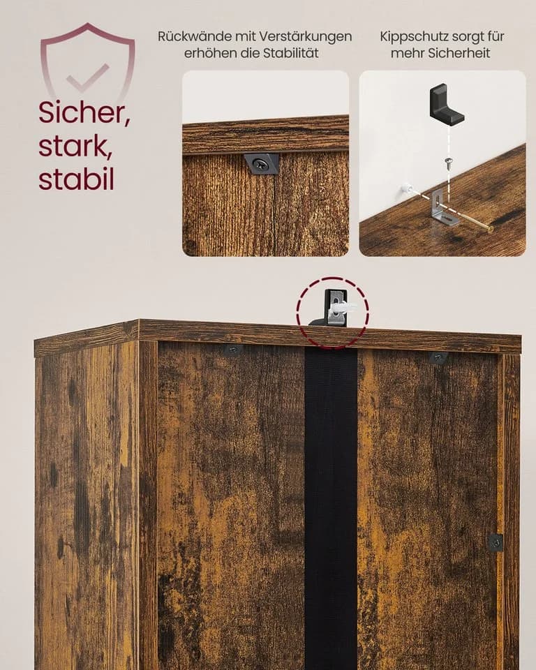 VASAGLE Bücherregal 6-stöckig Braun - Bild 5