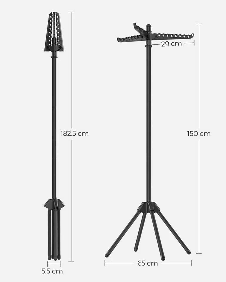 SONGMICS Wäscheständer Standtrockner 3 drehbare Arme Edelstahl - Bild 3