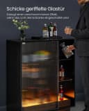 VASAGLE Sideboard Weinschrank mit LED-Beleuchtung Ebenholzschwarz Bild 5