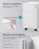 SONGMICS Rollcontainer Schubladenschrank Mattweiß/Mattschwarz mit Rollen Bild 4
