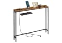 VASAGLE Konsolentisch 15 x 100 x 80 cm Braun-Schwarz mit Ladestation Bild 1