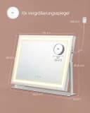 SONGMICS Schminkspiegel Kosmetikspiegel Weiß LED-Licht USB-A USB-C Bild 5