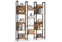 VASAGLE Bücherregal 14 Ablagen Metallrahmen Wohnzimmer Braun Bild 2