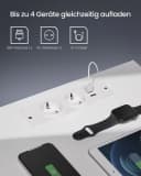VASAGLE Nachttisch (2-St) mit LED-Beleuchtung und Steckdosen Bild 4