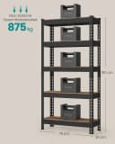 SONGMICS Standregal Schwerlastregal 5 Ablagen 875 kg 30x75x150 cm Bild 5