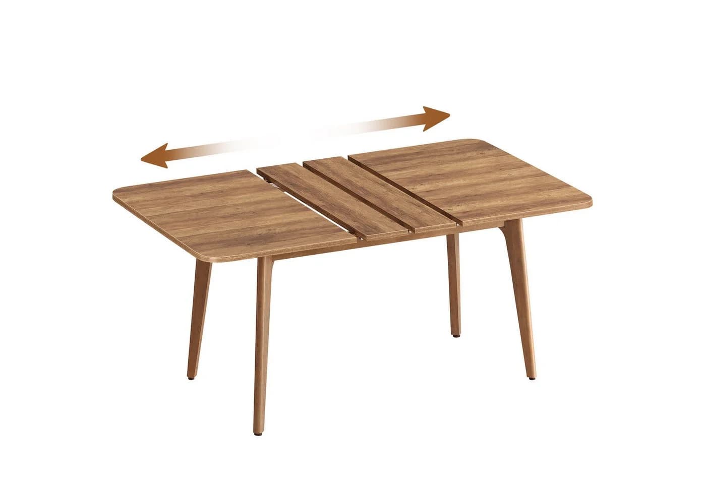 VASAGLE Esstisch mit ausziehbarer Tischplatte 180 cm Landhausstil Braun - Bild 4