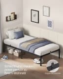 VASAGLE Bettgestell 90 x 200 cm Metallbett Tintenschwarz Bild 1