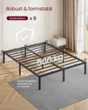VASAGLE Bettgestell 140 x 200 cm Metallbett Tintenschwarz Bild 4