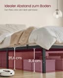 VASAGLE Bettgestell 140 x 200 cm Metallbett Tintenschwarz Bild 5