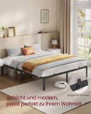 VASAGLE Bettgestell 160 x 200 cm Metallbett Tintenschwarz Bild 1