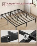 VASAGLE Bettgestell 160 x 200 cm Metallbett Tintenschwarz Bild 3