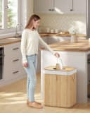 SONGMICS Flaschensammler 95/120 L Bambus Bild 1