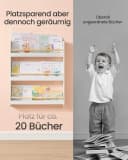 SONGMICS Spielzeugtruhe Bücherregal Kinder 3 Ebenen Wandregal Bild 4