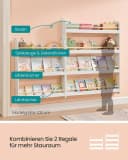 SONGMICS Spielzeugtruhe Bücherregal Kinder 3 Ebenen Wandregal Bild 5