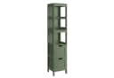 VASAGLE Badezimmerschrank Hochschrank Waldgrün 2 Schubladen 3 Fächer Bild 2