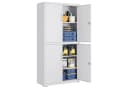 SONGMICS Aktenschrank Mehrzweckschrank Stahl-Aufbewahrungsschrank 5 Ebenen 4 Türen 40 x 60/80 x 180 cm 2 Schlösser verstellbare Ablagen Bild 2