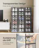 SONGMICS Schuhboxen 12/18er Set Transparent 33,2 x 23 x 14,5 cm Bild 4