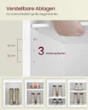 VASAGLE Schuhbank Sitzbank mit Stauraum 6 Fächer Weiß Bild 3