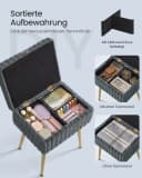 SONGMICS Sitzhocker mit Stauraum Grau Bild 4