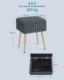 SONGMICS Sitzhocker mit Stauraum Grau Bild 5