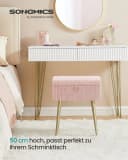 SONGMICS Sitzhocker Rosa Hocker mit Stauraum Bild 1