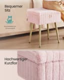 SONGMICS Sitzhocker Rosa Hocker mit Stauraum Bild 3