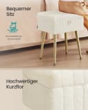 SONGMICS Sitzhocker mit Stauraum Grau, Rosa oder Weiß Bild 3