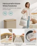 SONGMICS Wäschekorb Kamelbraun 2 Fächer Bild 5