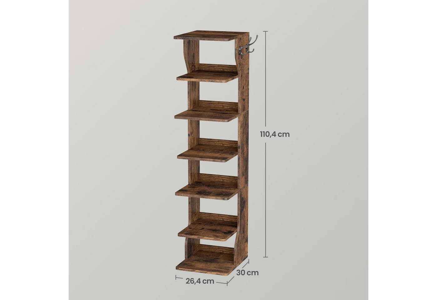 VASAGLE Schuhregal 7 Ebenen Weiß Platzsparend - Bild 3