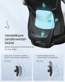 SONGMICS Bürostuhl Ergonomisch Schwarz Bild 5
