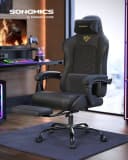 SONGMICS Gaming-Stuhl Ergonomischer Bürostuhl Schwarz Bild 1