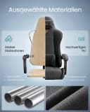 SONGMICS Gaming-Stuhl Ergonomischer Bürostuhl Schwarz Bild 4
