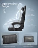 SONGMICS Gaming-Stuhl Ergonomischer Bürostuhl Schwarz Bild 5